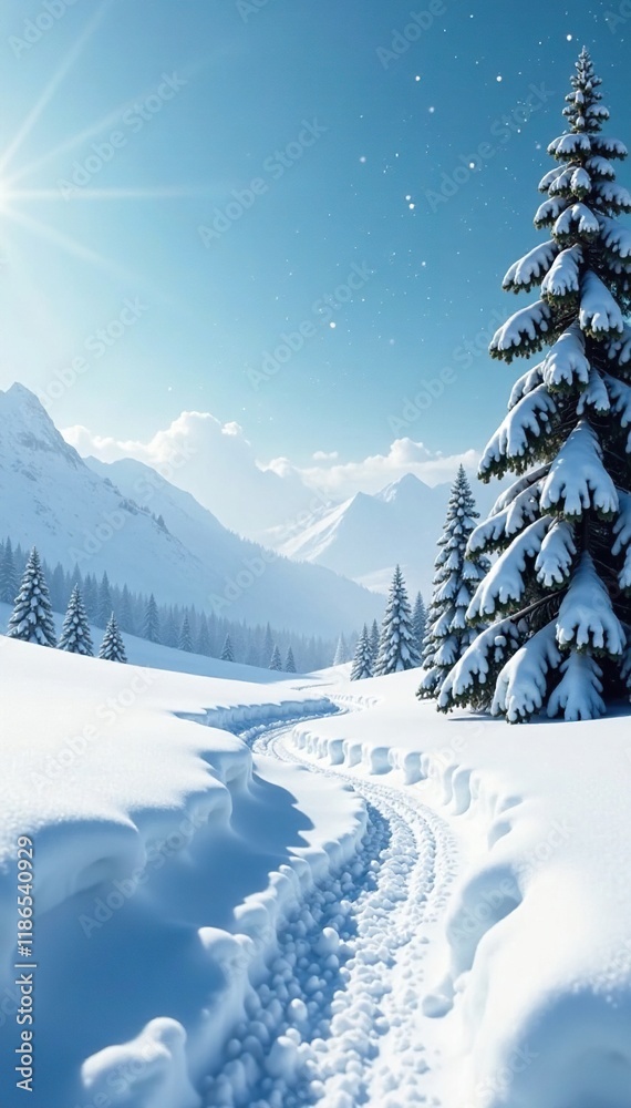 Delicate snowflakes dance in the air amidst a vast expanse of untouched snow, snowy landscape, peaceful Delicate snowflakes dance in the air amidst a vast expanse of untouched snow, snowy landscape, peaceful