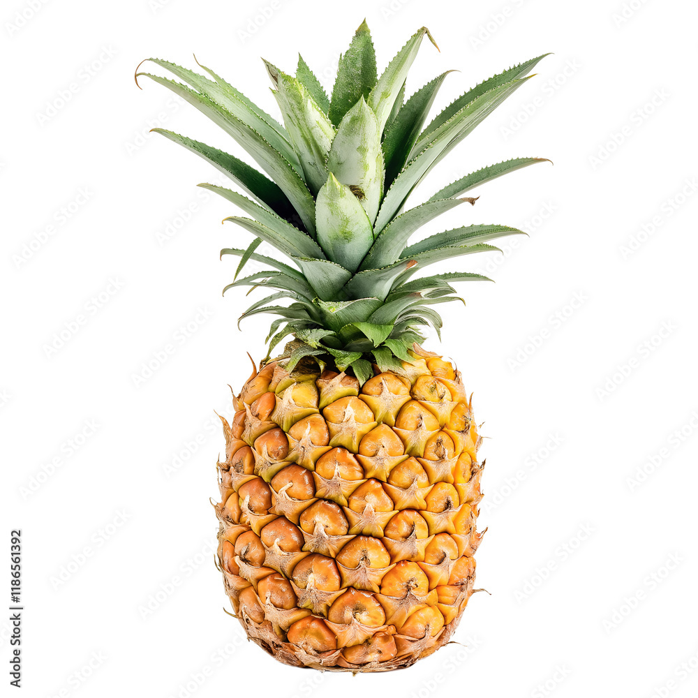 Pineapple Ripe Fresh Fruit Food Isolated on White Background Pineapple Ripe Fresh Fruit Food Isolated on White Background