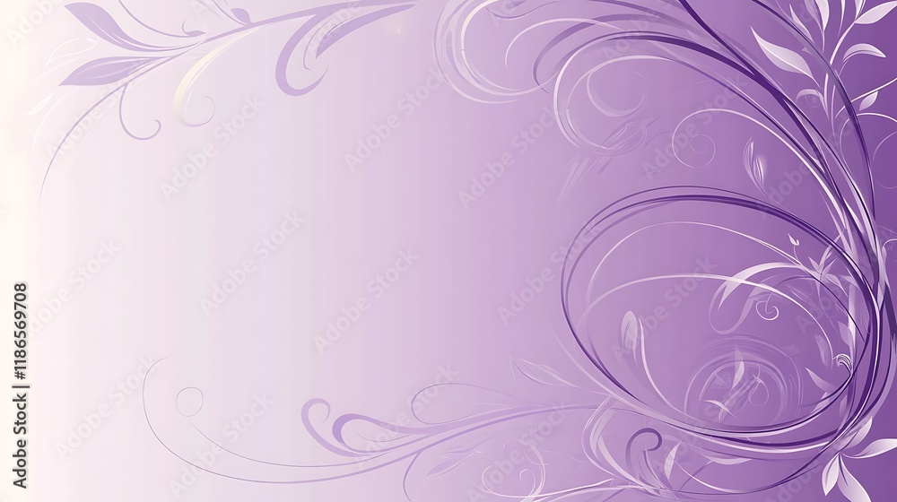 Lavender Floral Swirls Design Background Lavender Floral Swirls Design Background