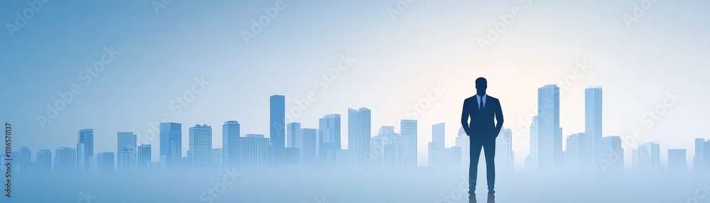 Urban twilight, man contemplates city skyline at dusk. silhouette against the dusky sky. perfect for photography enthusiasts. Urban twilight, man contemplates city skyline at dusk. silhouette against the dusky sky. perfect for photography enthusiasts.