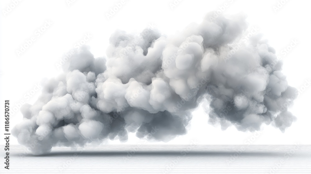 Realistic white smoke cloud on transparent background for creative design and visual effects applications Realistic white smoke cloud on transparent background for creative design and visual effects applications