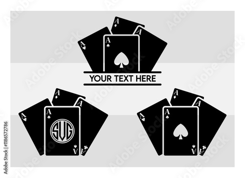 Playing Cards SVG, Playing Cards, Full Deck Playing Cards, Aces Svg, Poker Cards Svg, Royal Flush, Royal Flush Svg, Playing Cards Silhouette, Hearts Svg, Spades Svg, Clubs, Diamonds, Vector, Clipart