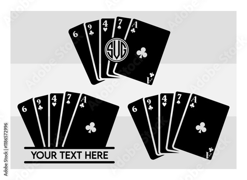 Playing Cards SVG, Playing Cards, Full Deck Playing Cards, Aces Svg, Poker Cards Svg, Royal Flush, Royal Flush Svg, Playing Cards Silhouette, Hearts Svg, Spades Svg, Clubs, Diamonds, Vector, Clipart