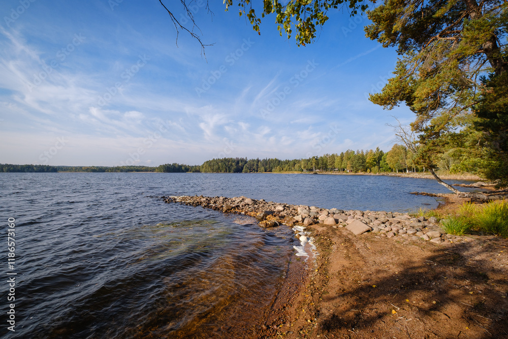 Landscape around Bellen lake in Sweden