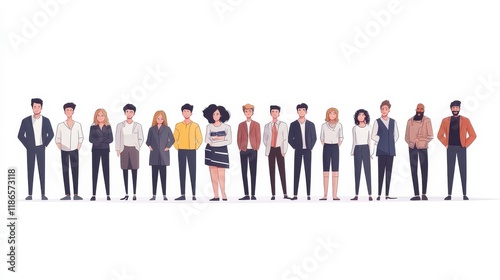HR recognition concept. Best employee and specialist with great reputation online. Business success. Tiny people professionals. Modern flat cartoon style. Vector illustration on white background very