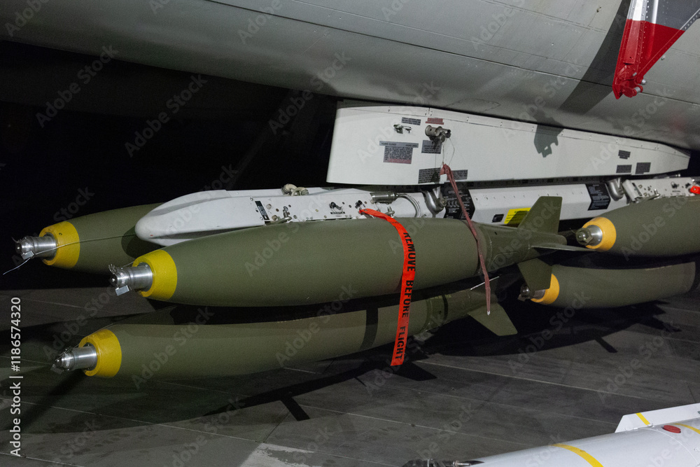 Obraz premium Military arms from airplanes