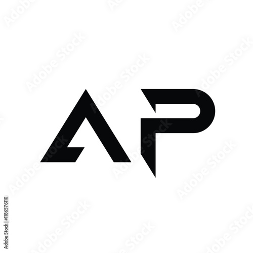 AP text-based logo designed for use across various businesses in a modern vector format offering flexibility and style for branding and identity creation.

