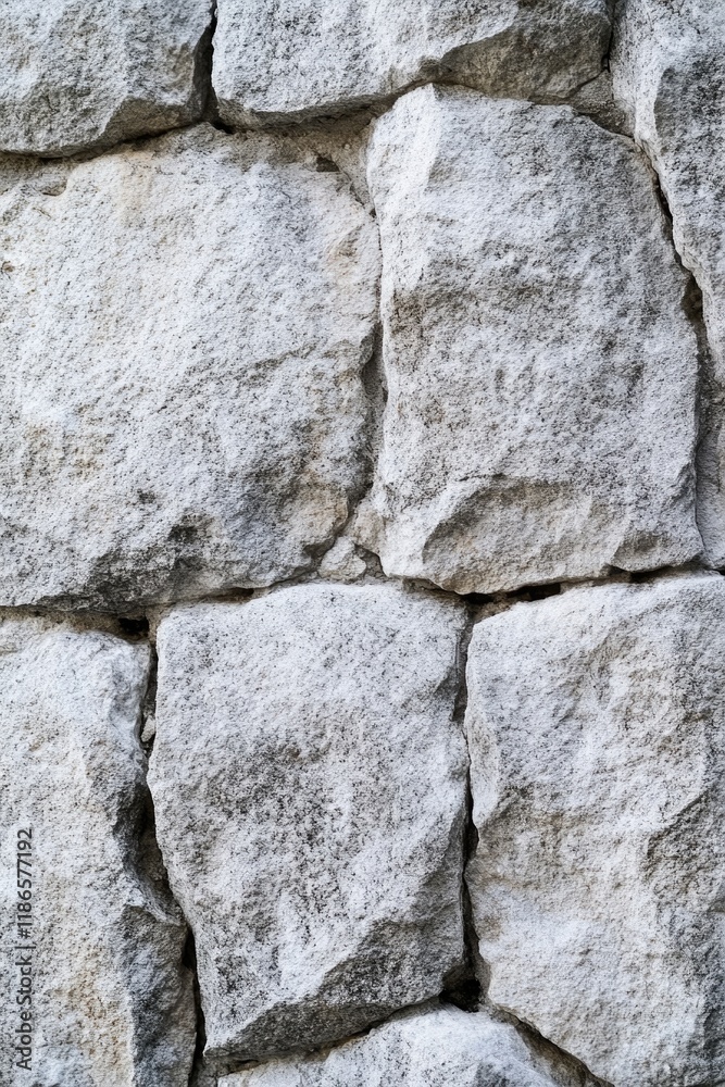 Fototapeta premium A close-up shot of a stone wall with a fire hydrant