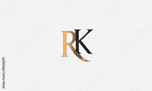 RK, KR, R , K , Abstract Letters Logo Monogram	