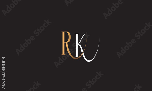 RK, KR, R , K , Abstract Letters Logo Monogram	