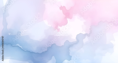 Watercolour Abstract Background with Fluid Forms and Soft Hues