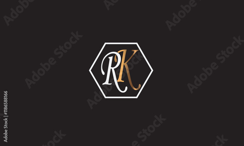 RK, KR, R , K , Abstract Letters Logo Monogram	