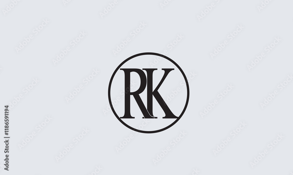 RK, KR, R , K , Abstract Letters Logo Monogram RK, KR, R , K , Abstract Letters Logo Monogram