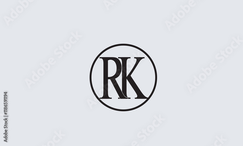 RK, KR, R , K , Abstract Letters Logo Monogram	