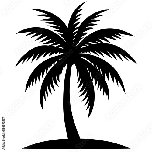 palm tree silhouette vector design