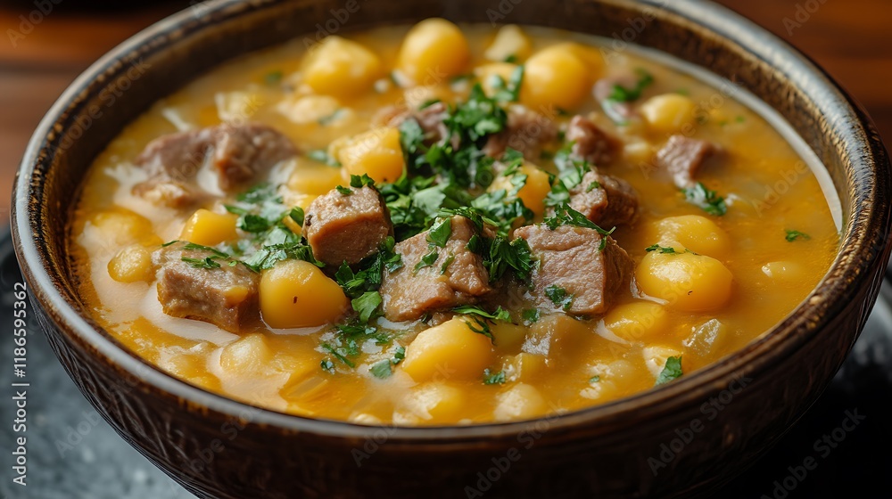 Hearty Chickpea and Lamb Stew: A Rustic Autumnal Dish