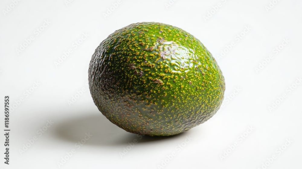 Fresh Ripe Avocado on Clean White Surface Highlighting its Smooth Texture and Natural Color Fresh Ripe Avocado on Clean White Surface Highlighting its Smooth Texture and Natural Color