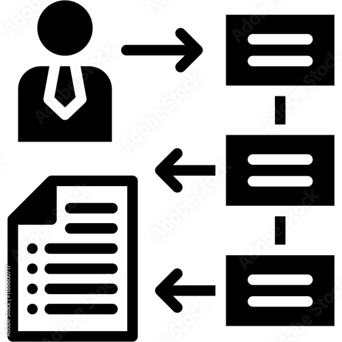 Workflow glyph icon
