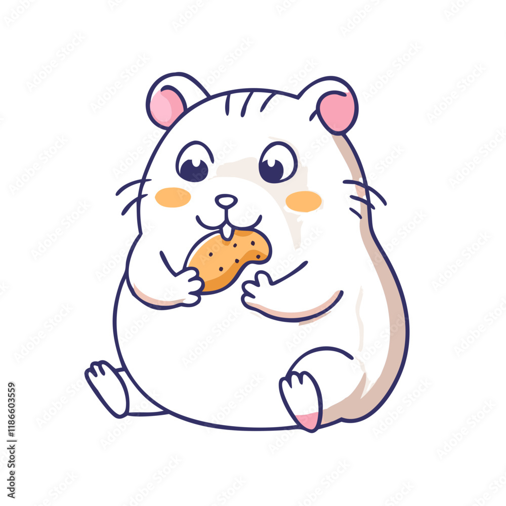 hamster with treat vector icon, pet day vector illustration - simple illustration of hamster with treat perfect for logos, and pet day-themed designs. hamster with treat vector icon, pet day vector illustration - simple illustration of hamster with treat perfect for logos, and pet day-themed designs.