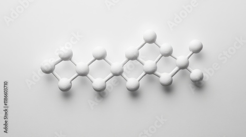 Simvastatin molecular structure representation on a minimalist background illustrating pharmaceutical research and drug design concepts.