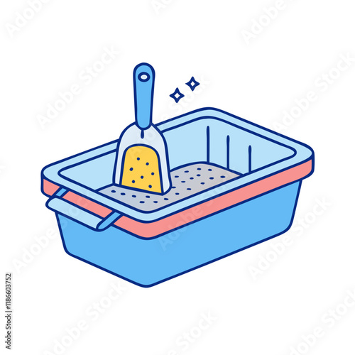 litter box vector icon, pet day vector illustration - simple illustration of litter box perfect for logos, and pet day-themed designs.