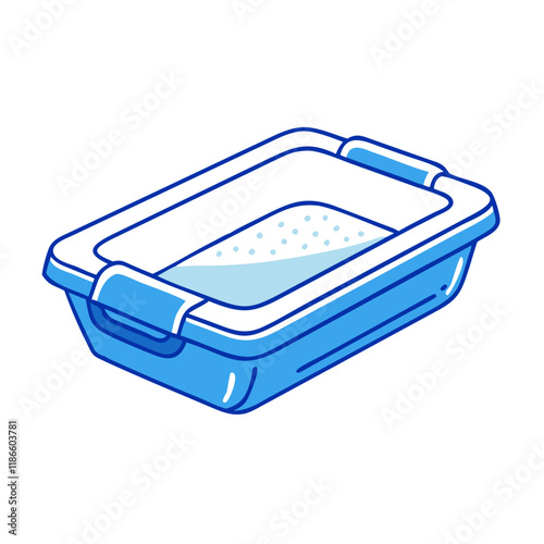litter box vector icon, pet day vector illustration - simple illustration of litter box perfect for logos, and pet day-themed designs.