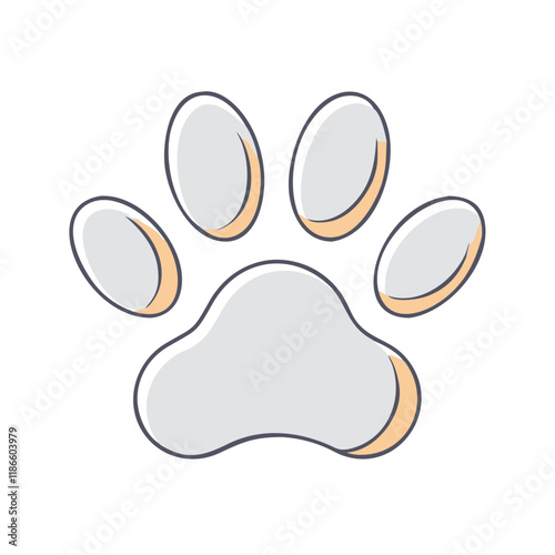 paw print vector icon, pet day vector illustration - simple illustration of paw print perfect for logos, and pet day-themed designs.