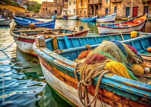 Wallpaper Mural Sicilian Tuna Fishing Boats: Rustic Charm of Traditional Craftsmanship - Macro Photography Torontodigital.ca