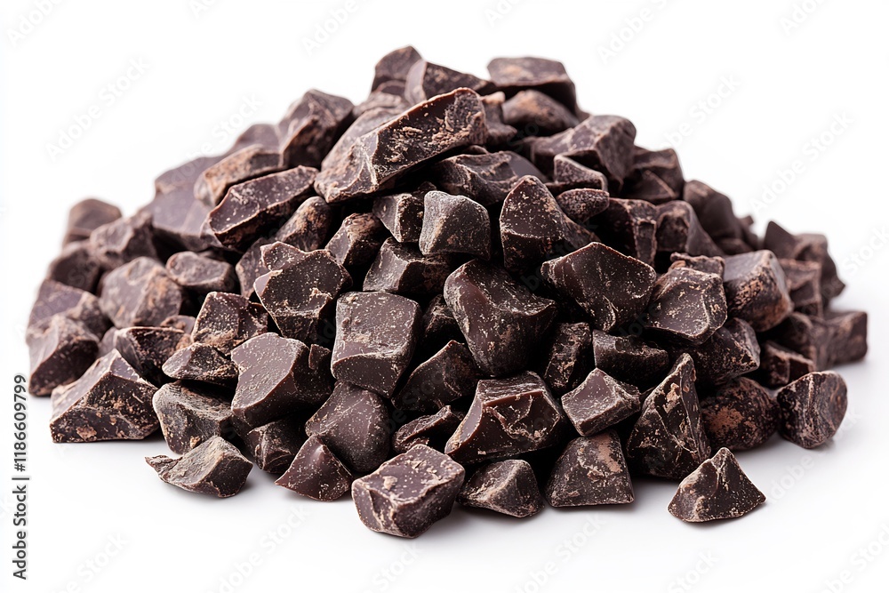 A Delicious Pile of Dark Chocolate Chunks A Delicious Pile of Dark Chocolate Chunks
