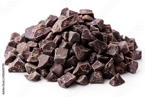 A Delicious Pile of Dark Chocolate Chunks photo