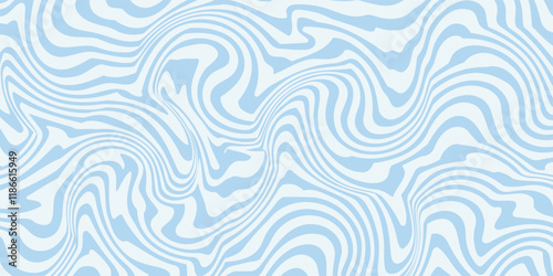 Abstract background seamless pattern with colorful waves. Trendy vector illustration in retro psychedelic style