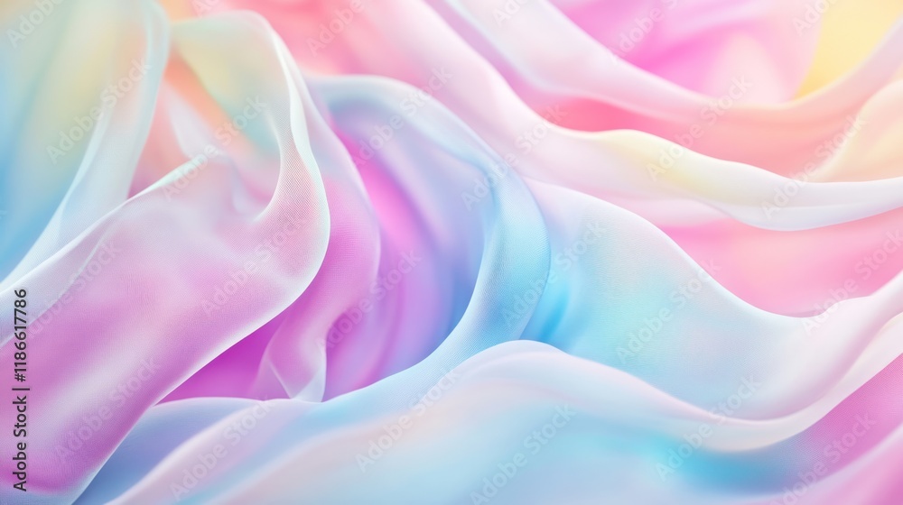 Obraz premium Pastel Dream: A Symphony of Soft Hues in Fabric