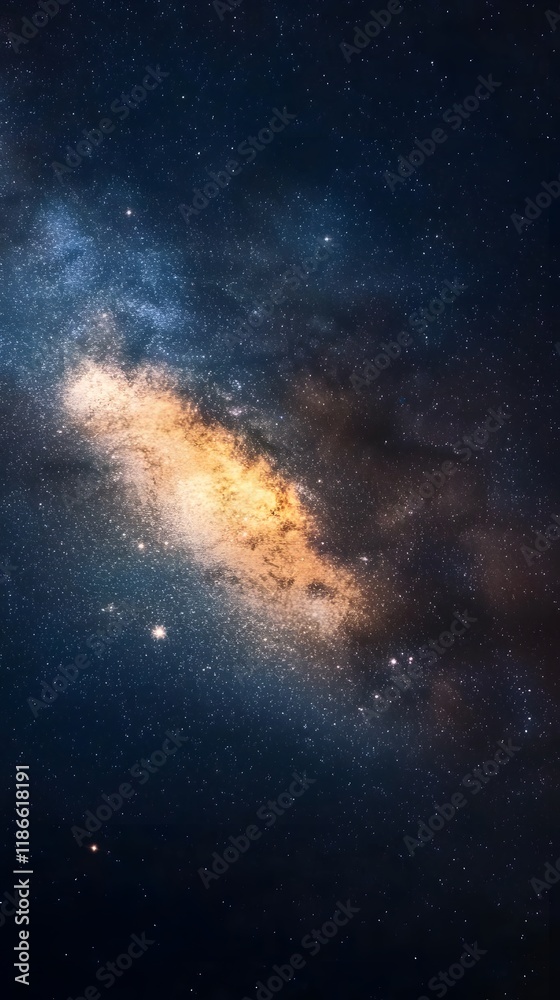 Universe filled with stars and glowing nebulae Universe filled with stars and glowing nebulae