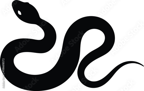 Snake silhouette, Snake icon vector illustration