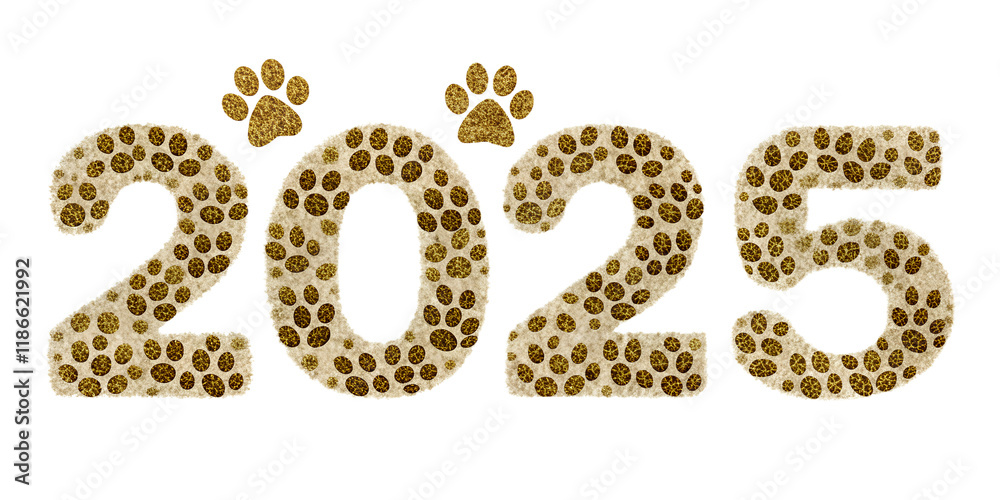 Golden New Year vector illustration with alphabet, numbers, and festive decorations text effect 2025 Golden New Year vector illustration with alphabet, numbers, and festive decorations text effect 2025