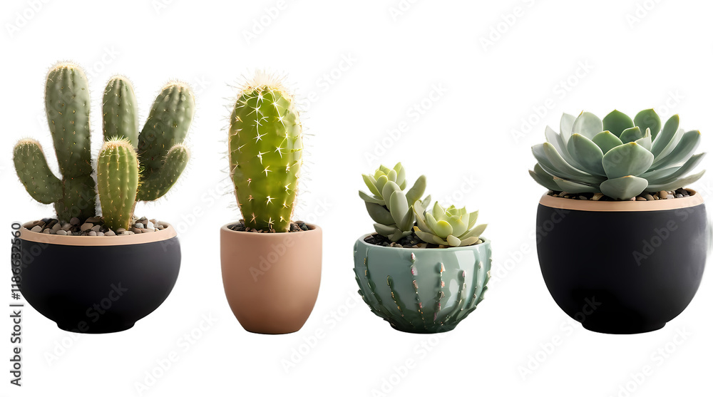 Desert Bloom Collection: Four Stylish Succulents in Modern Pots Desert Bloom Collection: Four Stylish Succulents in Modern Pots