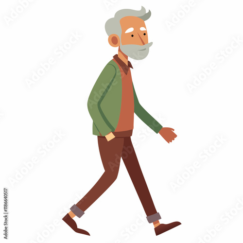 old man walking