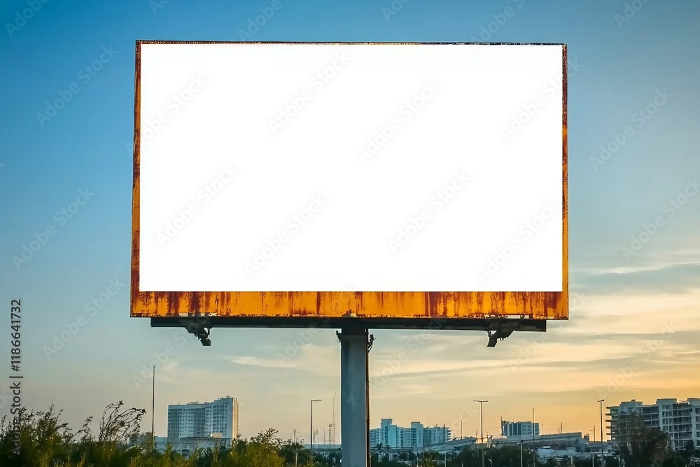 Fototapeta premium Blank billboard ready for new advertisement