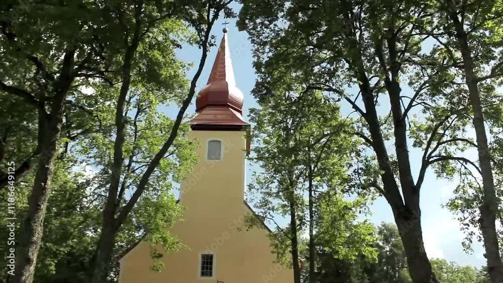 Family Going to Very Old Renovated Church. The First Written Records About the Araisi Church Date Back to 1445. Family Going to Very Old Renovated Church. The First Written Records About the Araisi Church Date Back to 1445.