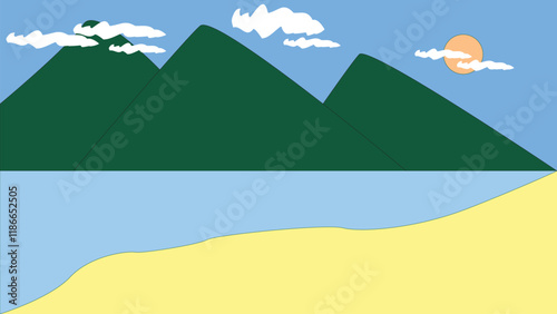 vector illustration of a mountain landscape