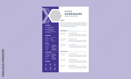 Corporate and professional resume curriculum template design