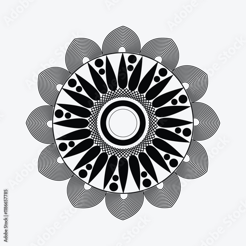 A nice looking mandala design that is colorful