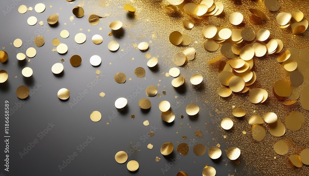 golden confetti on grey background party gold foil glitter backdrop golden confetti on grey background party gold foil glitter backdrop