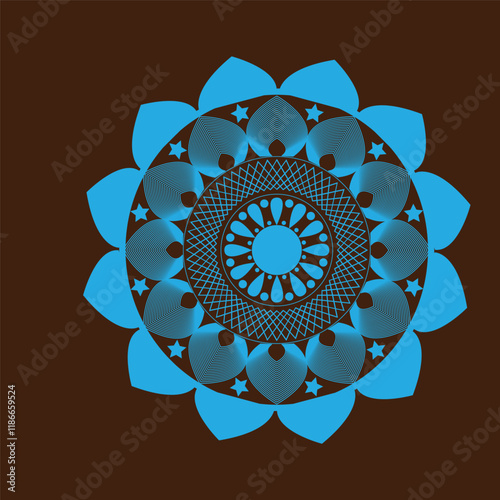 A nice looking mandala design that is colorful