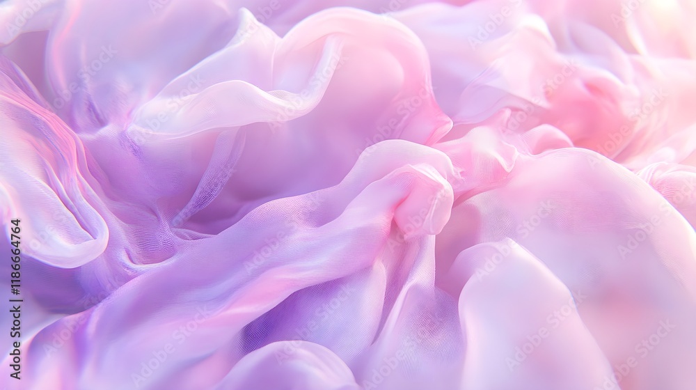 Fototapeta premium Soft Pink and Purple Gradient Waves in High-Quality Photorealistic Background