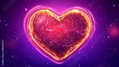 Neon heart for valentine