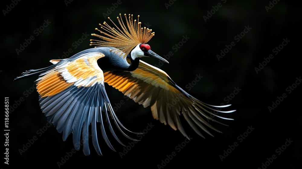 Obraz premium yellow crowned crane