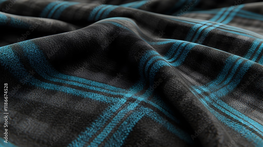 Fototapeta premium Elegant Grey Plaid Pattern with High-Quality Photorealistic Detail