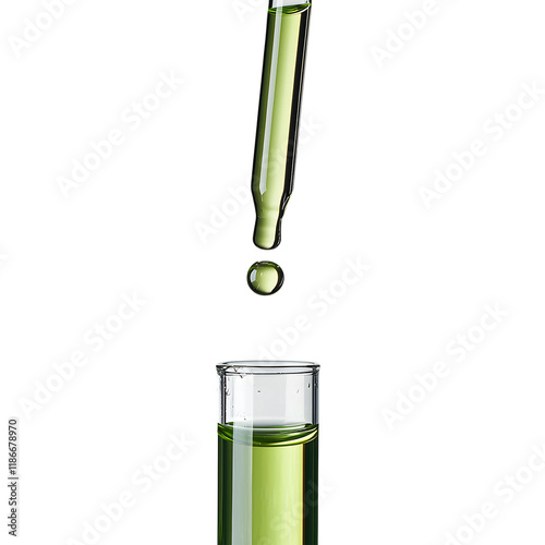 test tubes with green liquid