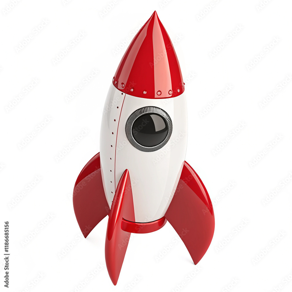 Red and White Toy Rocket on White - Stylized red and white toy rocket standing upright on a white background, symbolizing innovation, space exploration, and creativity.
Red and White Toy Rocket on White - Stylized red and white toy rocket standing upright on a white background, symbolizing innovation, space exploration, and creativity.